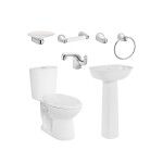 Combo Aluvia Plus alongado con pedestal blanco