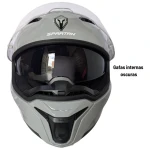 CASCO SPARTAN PANTHER  GRIS BRILLO