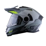 NUEVO CASCO XSPORT MULTIPROPOSITO ABATIBLE 165 Amtop Gris Amarillo Mate