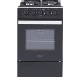 Estufa de Piso HACEB 4 Puestos Con Horno Gas Natural Romero Cristal Negro